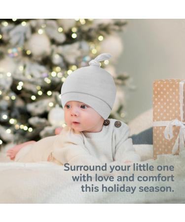 KiddyCare Organic Cotton Baby Hat 6-12 Months Moonlit Mountains | Charcoal Slate White - Buy Online on GoSupps.com