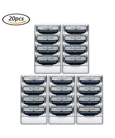 20 Men's Razor Replacement Blades - High-Quality Shaving Blades for Wet Shaving - Buy Online on GoSupps.com