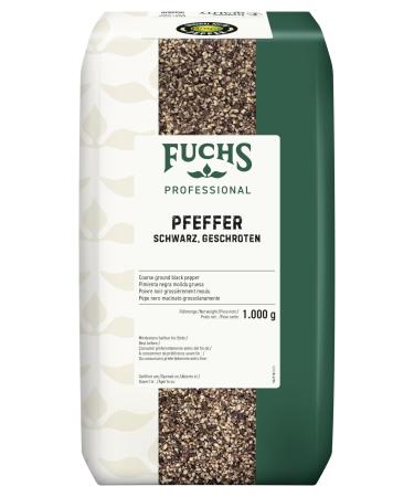 Fuchs Professional - Poivre noir grossi rement moulu | Qualit professionnelle pour les gros consommateurs et la gastronomie | 1 kg dans un sac