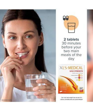 XLS Medical Max Strength Tablets - Weight Loss Aid - 120 Tablets - Reduce Calorie Intake - 30 Days Treatment - Buy Online on GoSupps.com