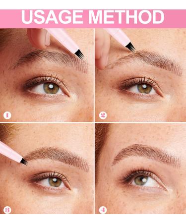 Micro 4 Point Eyebrow Pen - Ultra-Fine Waterproof Brow Tint Sweat-Resistant & Long-Lasting High Pigment Eyebrow Pencil (5#) | International Shipping Available - Buy Online on GoSupps.com