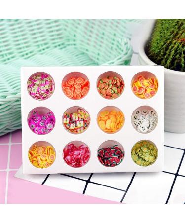 12 Box Mini 3D Fruit Nail Art Slices - Fimo Charms for Nails, Craft & Lip Gloss Decor - Buy Online on GoSupps.com