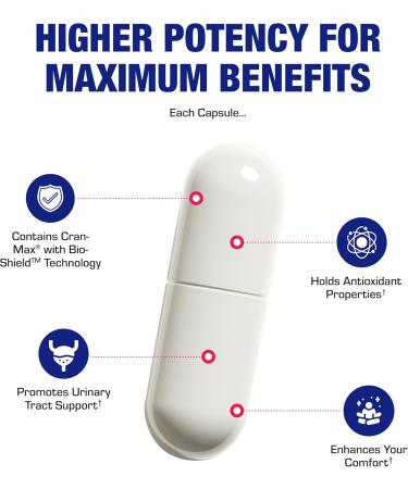 Cranberry Pills for Women Urinary Tract Health - Clinical Strength Cran-Max Cranberry Extract Capsules to Support Bladder Cleansing and Urinary Tract Health for Women - Super Potent Vegan & Non-GMO - Buy Online on GoSupps.com