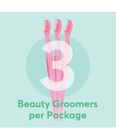 Fuzz-Free Compact Facial Razors for Shaving & Exfoliating - 3 Beauty Groomers for Face, Lips & Eyebrows - Buy Online on GoSupps.com