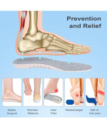 FDZ Thick Cushion Insoles for Plantar Fasciitis Relief | Shock Absorbing Shoe Inserts for Men & Women | Arch Support for Flat Feet and Heel Pain - Buy Online on GoSupps.com