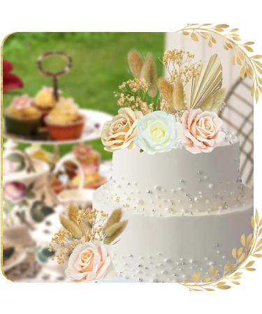 Lukinuo 21pcs Boho Cake Topper Decoration Acrylic Minimalist Art Lady Gold Face Cake Topper Vintage Artificial Rose Flowers Leaves Cake Topper D cor for Bohemian Birthday Wedding Bridal Baby Shower - Buy Online on GoSupps.com