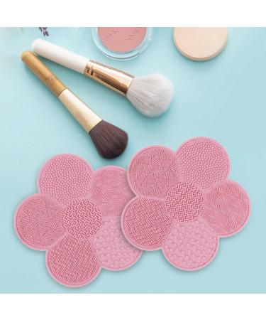 SWYSGS Makeup Brush Cleaning Mat Silicone Makeup Brush Cleaner Makeup Brush Scrubber Pad Portable Washing Tool for Makeup Brushes with Suction Cup (Pink) - Buy Online on GoSupps.com