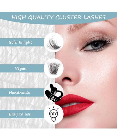 SISILILY Cluster Lashes | 72 Individual Lash Clusters C D Curl | DIY Reusable False Eyelashes | 3D Wispy Fluffy Lashes | 10-16mm Length | DM17-mix - Buy Online on GoSupps.com