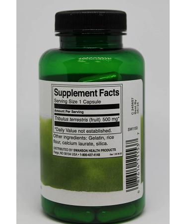 Swanson Full Spectrum Tribulus Fruit 500mg 90 Capsules - Pack of 2 - Buy Online on GoSupps.com