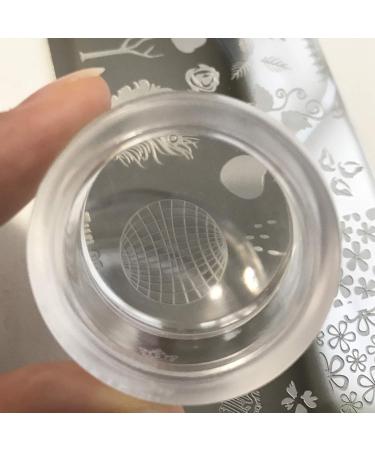 PUEEN 35mm HD Chunky Transparent Soft Stamper and Scraper Set - Nail Art Stamping Tools - Clear - Buy Online on GoSupps.com
