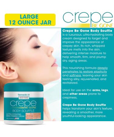 Dermactin Crepe Be Gone Classic Body Souffle Large 12 oz. AND Firming Neck Cream Large 12 oz. (2-PC SET) - Buy Online on GoSupps.com