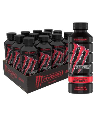 Monster Energy Hydro Red Dawg, Super Sport, 20 Oz (Pack Of 12)