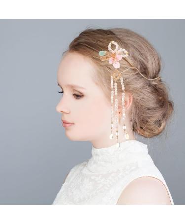 FRCOLOR 1 Set Comb Flower Headpiece Hemfu Hair Clip Hair Clips with Flowers Wedding Headwear Long Hair Clips with Tassels Hanfu Hair Accessories for Children Temperament Hair Clip - Buy Online on GoSupps.com