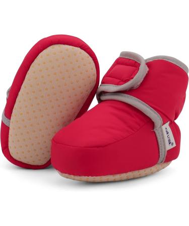 LACOFIA Baby Anti-Slip Soft Sole Winter Boots - Red (0-6 Months) - Buy Online on GoSupps.com
