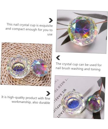 Housoutil Crystal Glass Nail Dish Glass Crystal Nailart Cup Glass Crystal Cup for Terrarium Dappen Dishes for Acrylic Women Nail Cup Glass Dishes Modeling Women's Penholder - Buy Online on GoSupps.com