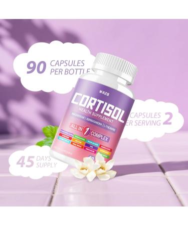 Cortisol Supplements for Women with Magnesium Ashwagandha & L-Theanine. High Cortisol Reducer Manager Cortisol Detox for Women Lower and Control 90 Capsules (Pack of 1) Original - Buy Online on GoSupps.com