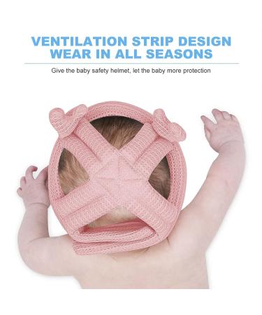 Baby Moose Pink Protective Helmet - Anti-Collision Cap for Infants & Toddlers (6-60 Months) - Adjustable Cotton Head Protection Hat - Buy Online on GoSupps.com