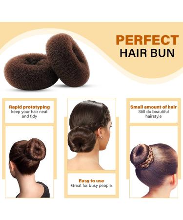 Extra Large Hair Bun Doughnut Ring in Brown - 5-6 Inches Wide for Bridal & Hollywood Style by Hair-So - Buy Online on GoSupps.com