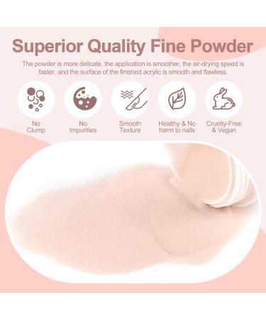PEACECOLOR 8G Nude Acrylic Powder Professional Acrylic Nail Powder Polymer for Acrylic Nail Extension Carving Nails No Nail Lamp Needed for Home and Salon Use color 157 - Buy Online on GoSupps.com