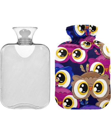 Hot Water Bottles with Owl Cover | 2L Heating Pad for Pain Relief & Cold Compress - Buy Online on GoSupps.com