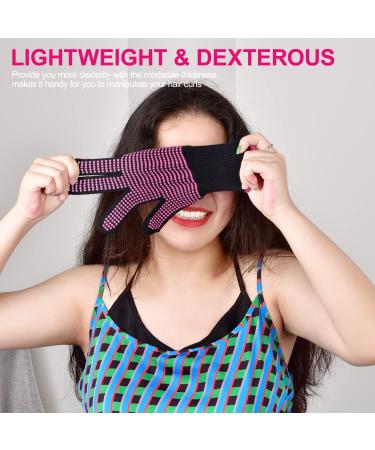 Professional Heat Resistant Gloves with Silicone Bumps - Sopito 2Pcs Heat Proof Mitts for Hair Styling Curling Iron (Pink) - Buy Online on GoSupps.com