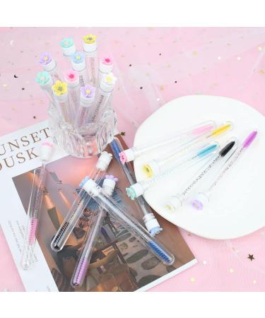 SenRocc 20Pcs Reusable Rose Flower Mascara Wands Set - Lash Extension Brush Tubes Spoolies Applicators - Makeup Tools - 5-petal-MIX - Buy Online on GoSupps.com
