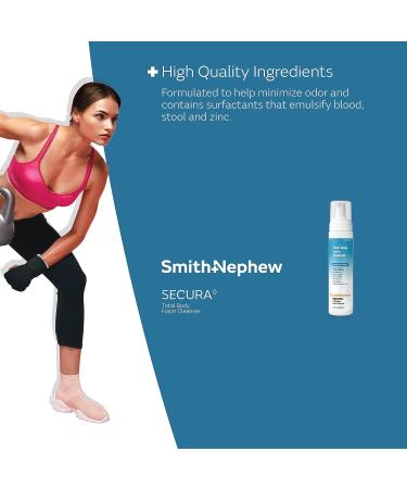 Smith+Nephew SECURA Total Body Foam Cleanser - Waterless No-Rinse Skin Cleanser 8.5oz - Buy Online on GoSupps.com