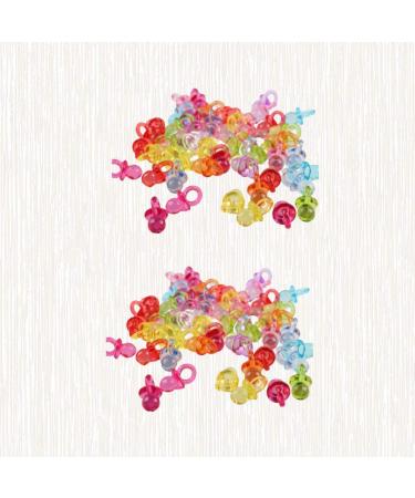EXCEART 80 Mixed Color Acrylic Pacifier Set for Toddlers | Comfort & Dental Grip Ring | Perfect Gift - Buy Online on GoSupps.com