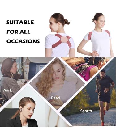 Adjustable Back Brace Posture Corrector 2Pcs Set for Men and Women - Comfortable Upper Back Support - Buy Online on GoSupps.com