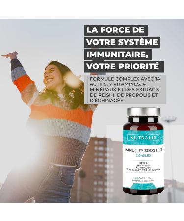 Immune Defenses Adult - Fatigue Dietary Supplement - Vitamin C Echinacea Zinc Propolis Reishi - Immune System for Men and Women - 60 Capsules Gluten Free Immunity Booster Nutralie - Buy Online on GoSupps.com