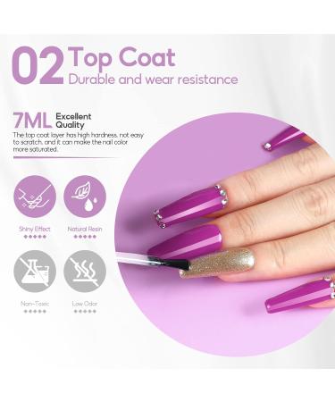 PEACECOLOR Top and Base Coat Matte Top Coat Set No Wipe Soak off Gel Base and Matte Top Coat Gel Nail Polish Nail Lamp Needed High Glossy and Long Lasting Shine Finish for Home DIY Use XA-27 - Buy Online on GoSupps.com