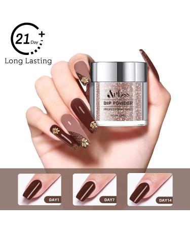Aubss Fall Color Dip Powder Nail Kit - 8 Brown Dipping Powder Set for DIY Manicure - Buy Online on GoSupps.com