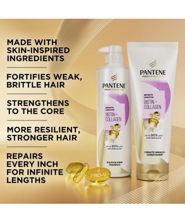 Pantene Pro-V Miracles Infinite Lengths Biotin + Collagen 1 Minute Miracle Conditioner 325mL 325 mL (Pack of 1) - Buy Online on GoSupps.com