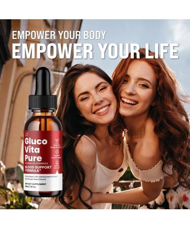 Gluco Vita Pure Drops Healthy Formula - GlucoVita Pure Liquid All Natural Healthy Levels Extra Strength GlucoVitaPure Reviews 1 Pack 1 Month Supply - Buy Online on GoSupps.com