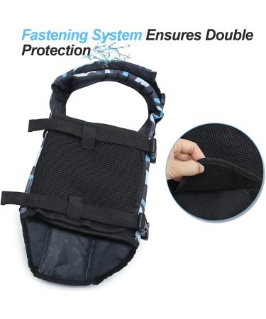 Vivaglory Ripstop Dog Rescue Vest - Camouflage Life Jacket for Small Medium & Large Dogs | Enhanced Buoyancy & Visibility | XXS (28-35cm) - Buy Online on GoSupps.com