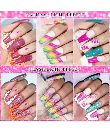 Supwee Neon Reflective Gel Polish - 8 Colors, 7ML (0.24fl oz) - Sparkle Glitter UV Gel Manicure for DIY at Home - Buy Online on GoSupps.com