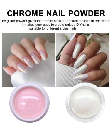 Poudre Chrome Ongle 4 Couleur Chrome Ongles Nail Art - Or Argent Blanc Perle Rose Aurore Effet Miroir M Tallique Poudre Pigment Ongle Pour Deco Ongle Nail Art 4 couleurs - Buy Online on GoSupps.com
