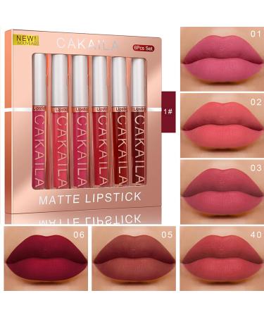 6-Piece Nude Lip Gloss & Matte Lipstick Set | Waterproof Long-Lasting Makeup | Non-Stick Cup Fade-Proof Lip Color - Buy Online on GoSupps.com