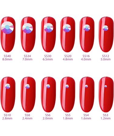 YHMQ 576PCS Rhinestones for Nails - Crystal TransparentAB & SS30 Nail Crystals | Perfect Nail Art Supplies - Buy Online on GoSupps.com