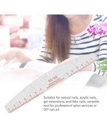 80/80 Grit Nail Files Coarse for Acrylic Nails Extension Gel Nails Curved Washable Reusable Manicure Tool for Professional Salon or DIY Nail Art - Buy Online on GoSupps.com