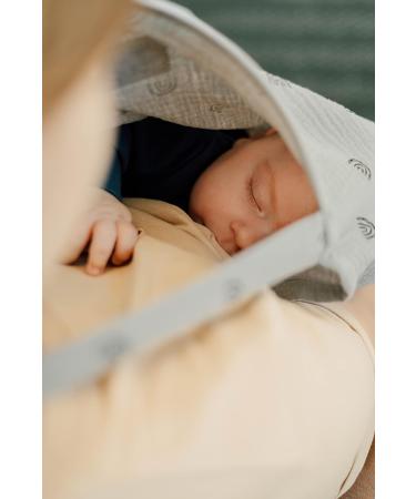 Nursing Cover for Breastfeeding & Pumping | Multi Use Car Seat & Stroller Cover | Breathable Muslin Cotton | Breastfeeding Apron & Shawl by TISU (Dark Grey Rainbow) - Buy Online on GoSupps.com