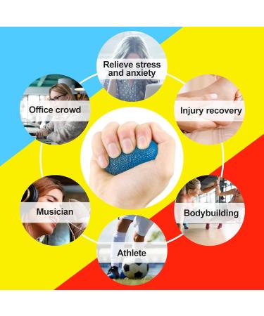 Newan Anti-Stress Balls for Adults - Set of 5 with Varied Hardness | Hand Trainer & Finger Coach for Stress Relief & Wrist Arthrosis Training - Buy Online on GoSupps.com