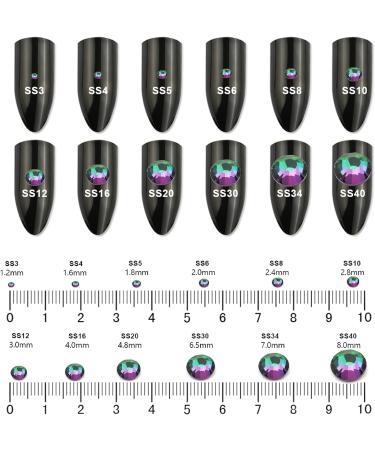 Yhmq 2880pcs Green Volcano Rhinestones & Nail Crystals SS16 (3.8mm & 4.0mm) | Premium Nail Art Supplies for Stunning Designs - Buy Online on GoSupps.com