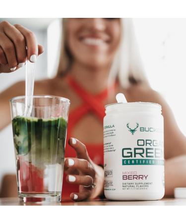 Greens Superfood Powder Mixed Berry | 8 Most Essential Mixed Greens | Certified 100% Organic | Chlorella Spinach Kale Spirulina Alfalfa Broccoli Wheat Grass & Barley Grass | 30 SERV | 11.17 OZ - Buy Online on GoSupps.com