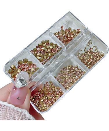 FEIlei Clear Nail Rhinestones 3D Nail Gems Nail Diamonds Pointed Back Nail Stones - Buy Online on GoSupps.com