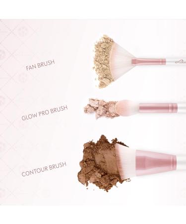Shop Luvia Highlight & Contour Brush Set - 3 Vegan Makeup Brushes for Flawless Looks - International Shipping Available! - Buy Online on GoSupps.com