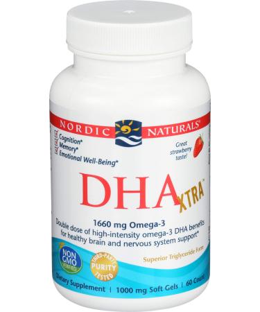 Nordic Naturals DHA Xtra Strawberry 1000 mg 60 Soft Gels