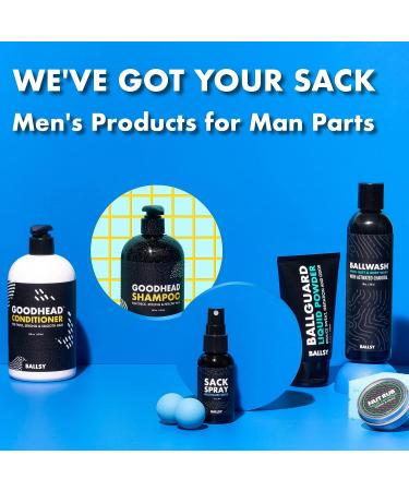 Ballsy Wood You Be Mine Charcoal Body Wash for Men 8oz - Natural Soap with Coconut Oil and Aloe Vera - Moisturizing Shower Gel with Drift & Dunes Scent - Buy Online on GoSupps.com
