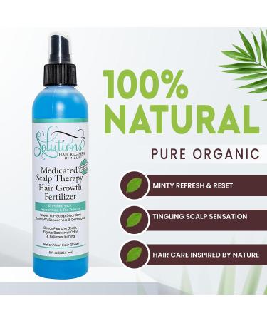 Nzuri Solutions Hair Regimen Medicated Scalp Therapy - Hair Growth Fertilizer with Peppermint & Tea Tree Oil (8oz) - Enhance Your Hair Health Worldwide - Buy Online on GoSupps.com