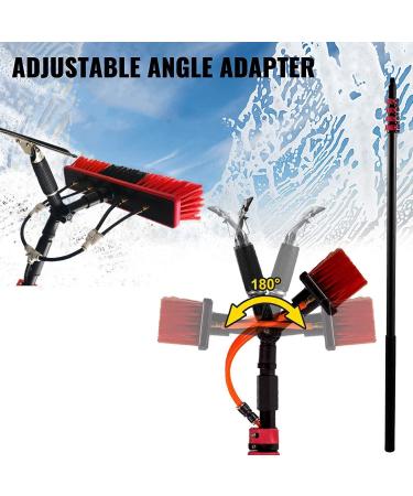 Outdoor Window Cleaning Poles Water Fed Pole Kit Water Fed Brush W/Squeegee Water Fed Cleaning System 3-In-1 Aluminum Outdoor Window 35cm Brush Head 10M/33FT - Buy Online on GoSupps.com